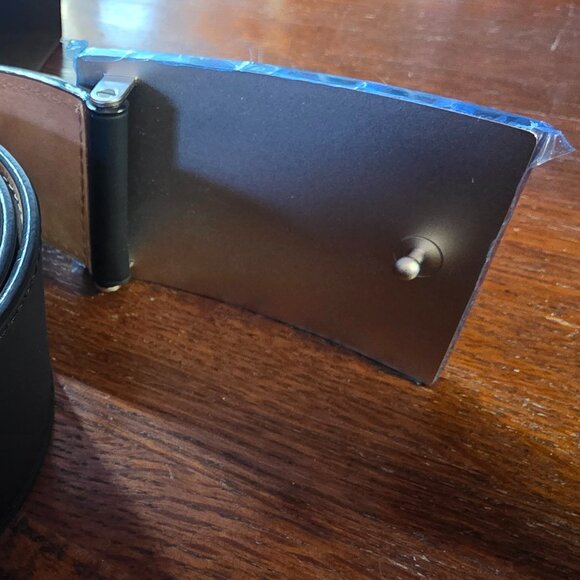 Louis Vuitton San Tulle Leather Belt 95/38 Black M6812 - Picture 3 of 12